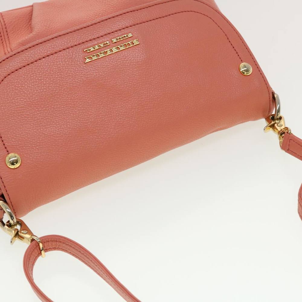 BURBERRY Blue Label Shoulder Bag Leather Orange Auth yb128 - Picture 6 of 16